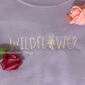 Wildflower Embroidered T Shirt | Fangirl Merch | Fandom Gifts | Music Lover Gift