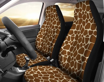doginthehole 2 Pack Giraffe Car Seat Headrest Cover Black Dustproof Covers Universal Fit Car Accessories 