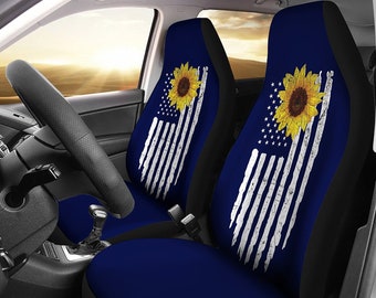 INSTANTARTS Sunflowers Butterfly Printed 2 Piece Universal Fit Fashion High Back Comfort Auto Seat Covers You are My Sunshine INSTANTARTS Sunflowers Butterfly Printed 2 Piece Universal Fit Fashion High Back Comfort Auto Seat Covers You are My Sunshine