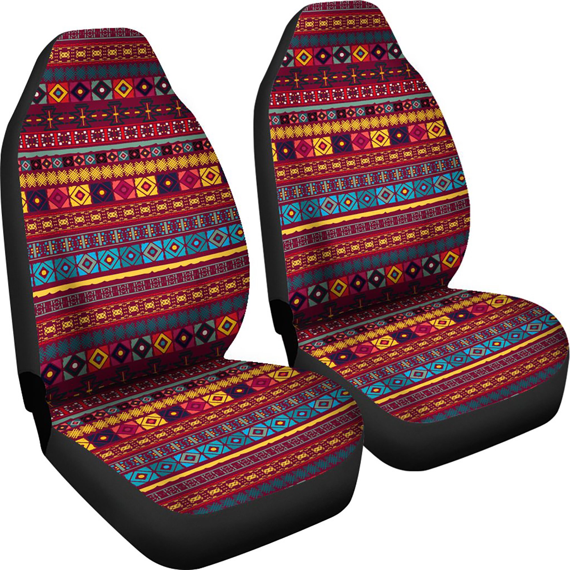 Colorful Ethnic Car Seat Covers Set In Boho Aztec Tribal Etsy