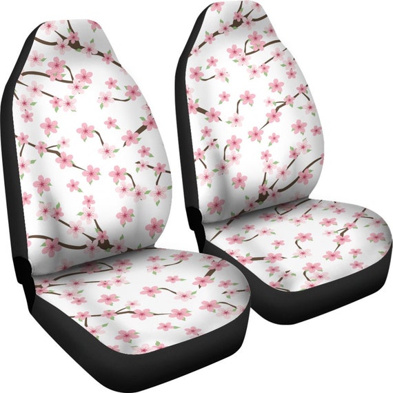 Buy White With Pink Cherry Blossom Flower Bouquets Car Seat Covers