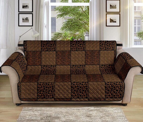 Buy Animal Print Sofa Couch Slipcover 70 Seat Width Patchwork Safari  Pattern Protector Furniture Cover Leopard Giraffe Tiger Cheetah Home Décor  Online in India 