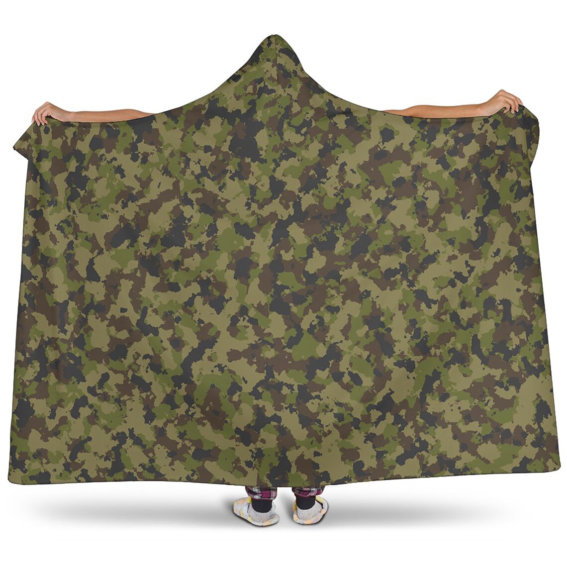 Demolition Derby Hooded Blanket Green