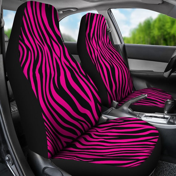 Buy Zebra Car Seat Covers Set Striped Animal Print Magenta Hot