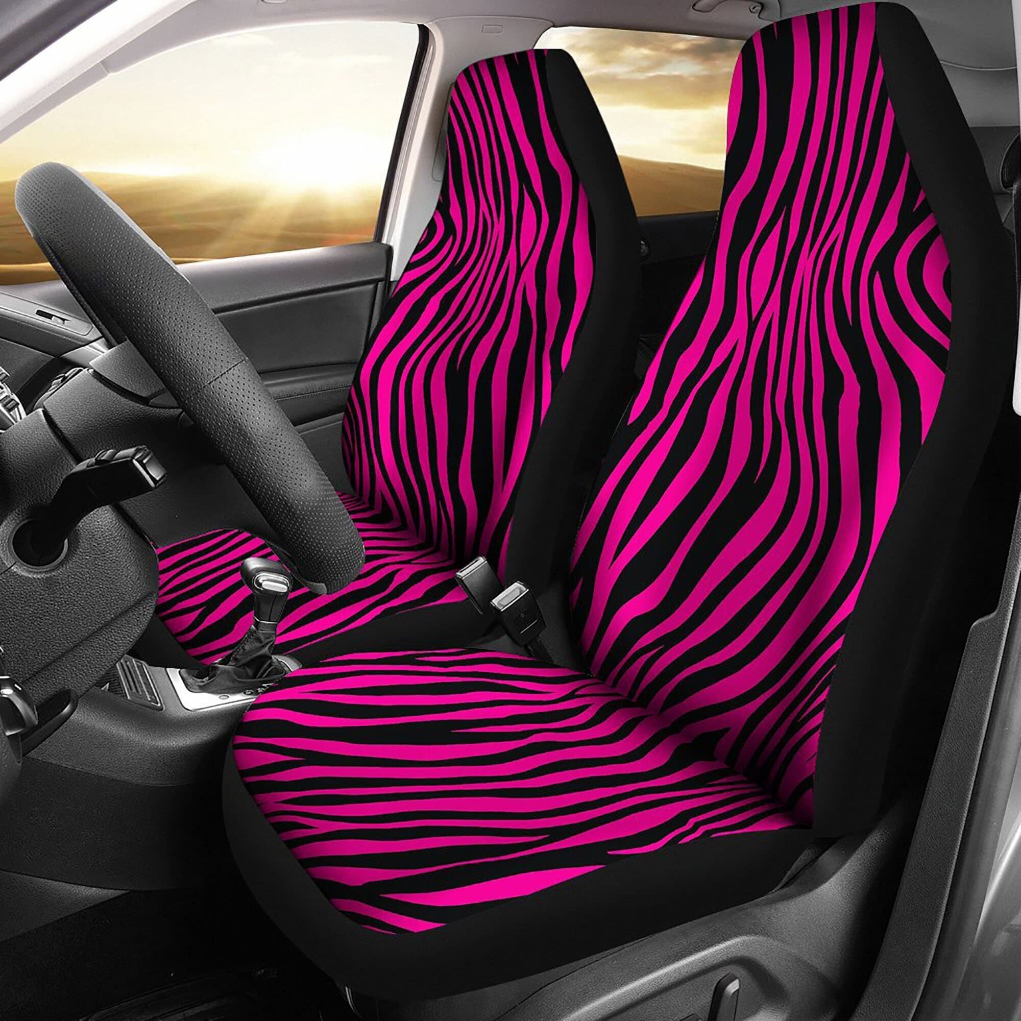 Zebra 2pcs Car Seat Covers Front Seats Bucket Seat Protector Car