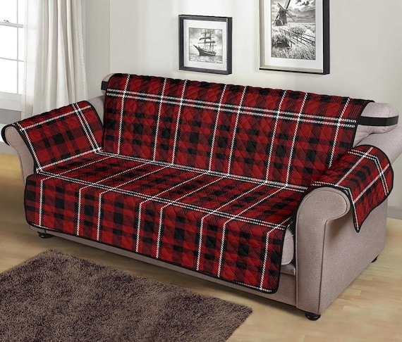 Red black couch outlet