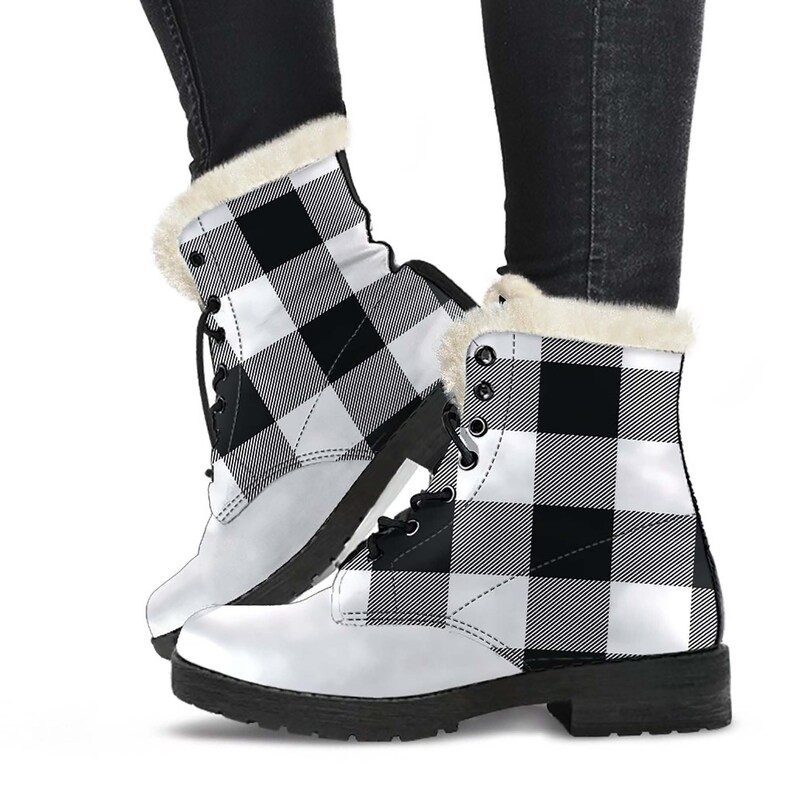 buffalo plaid winter boots