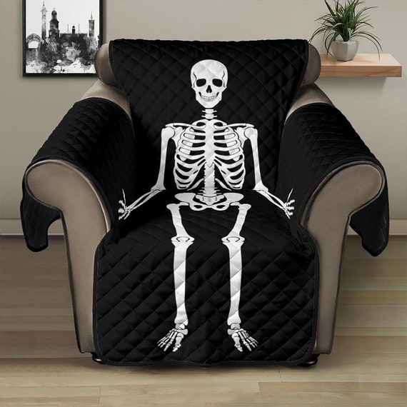 Skeleton Recliner Chair Cover 28 Seat Width Black and Etsy