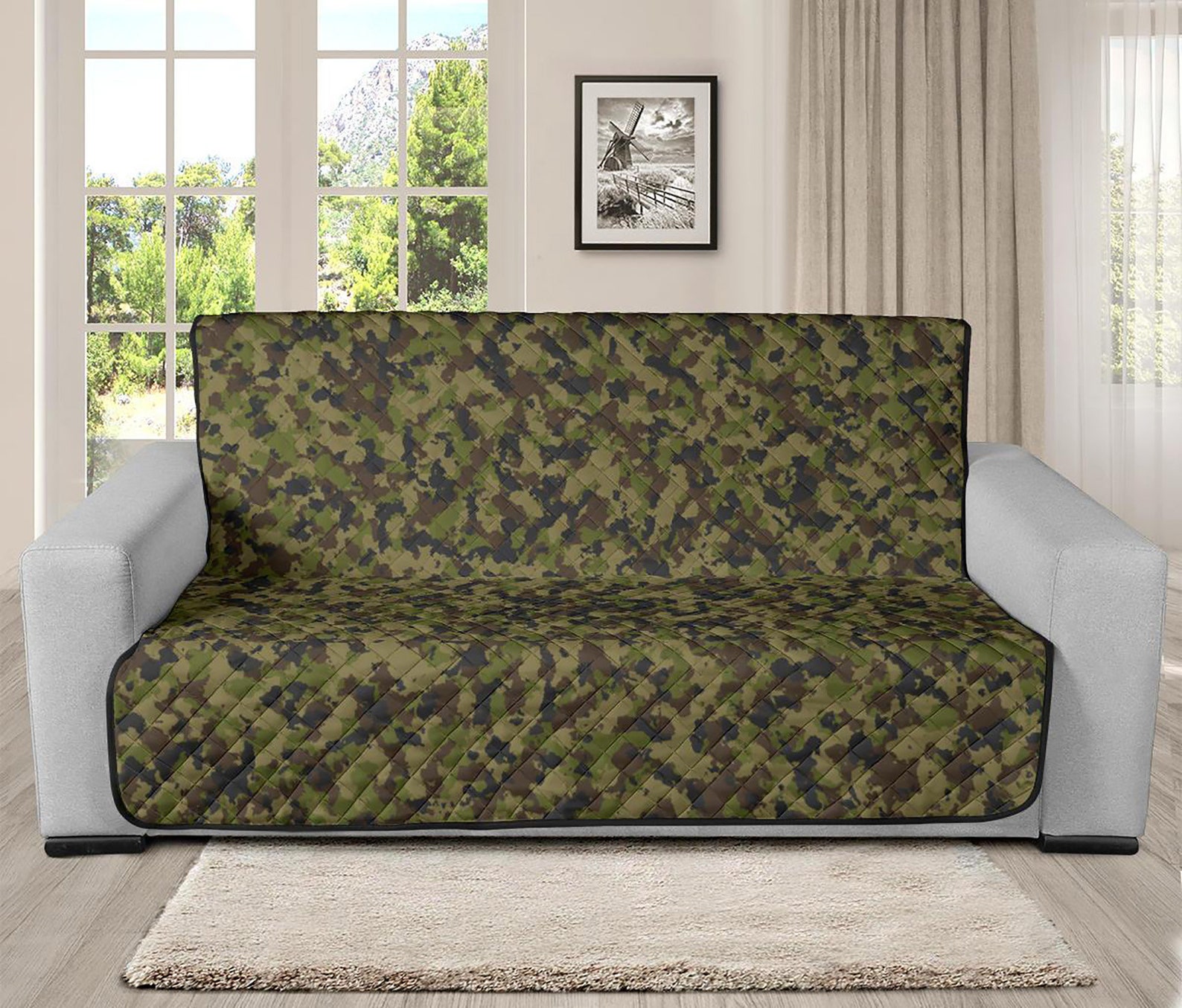 Camo Couch Cover for 78 Seat Width Oversized Sofa Etsy