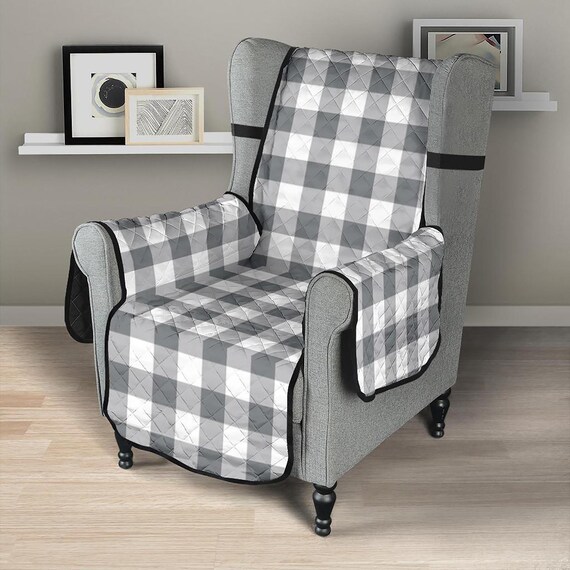 Buffalo check cheap wing chair