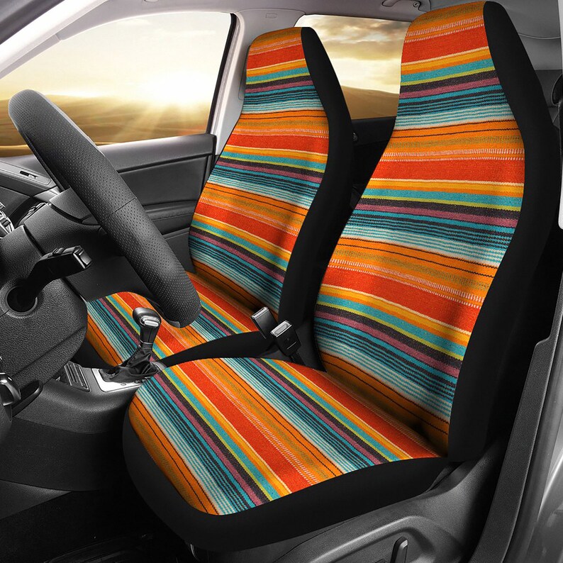 Colorful Mexican Serape Style Pattern Car Seat Covers Seat ...