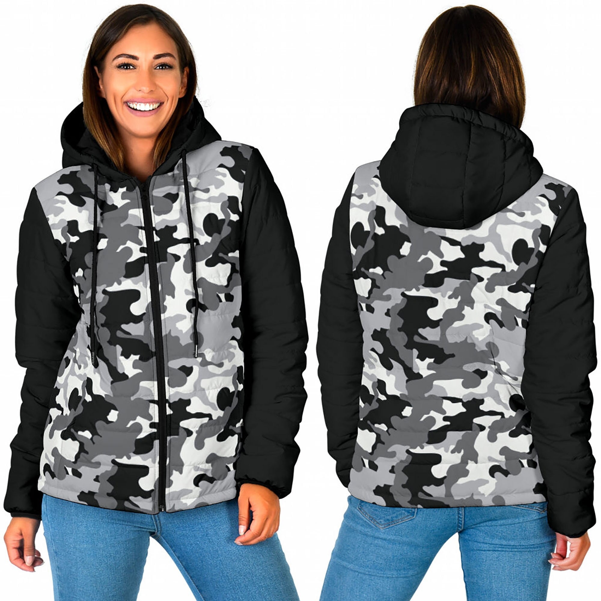 Gray camo jacket best sale womens