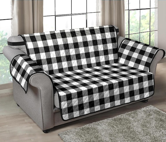 Buffalo plaid loveseat cover sale