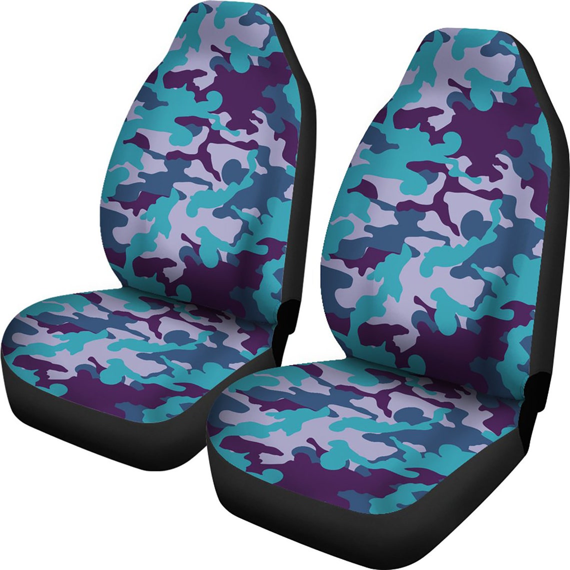 Purple and Teal Camouflage Car Seat Covers Camo Pattern Set of Etsy