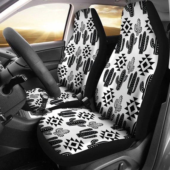 Sunflower Car Seat Covers Large Sun Flowers on Black Set of 2 Car  Accessories Country, Boho Seat Protectors Universal Fit for Car SUV 