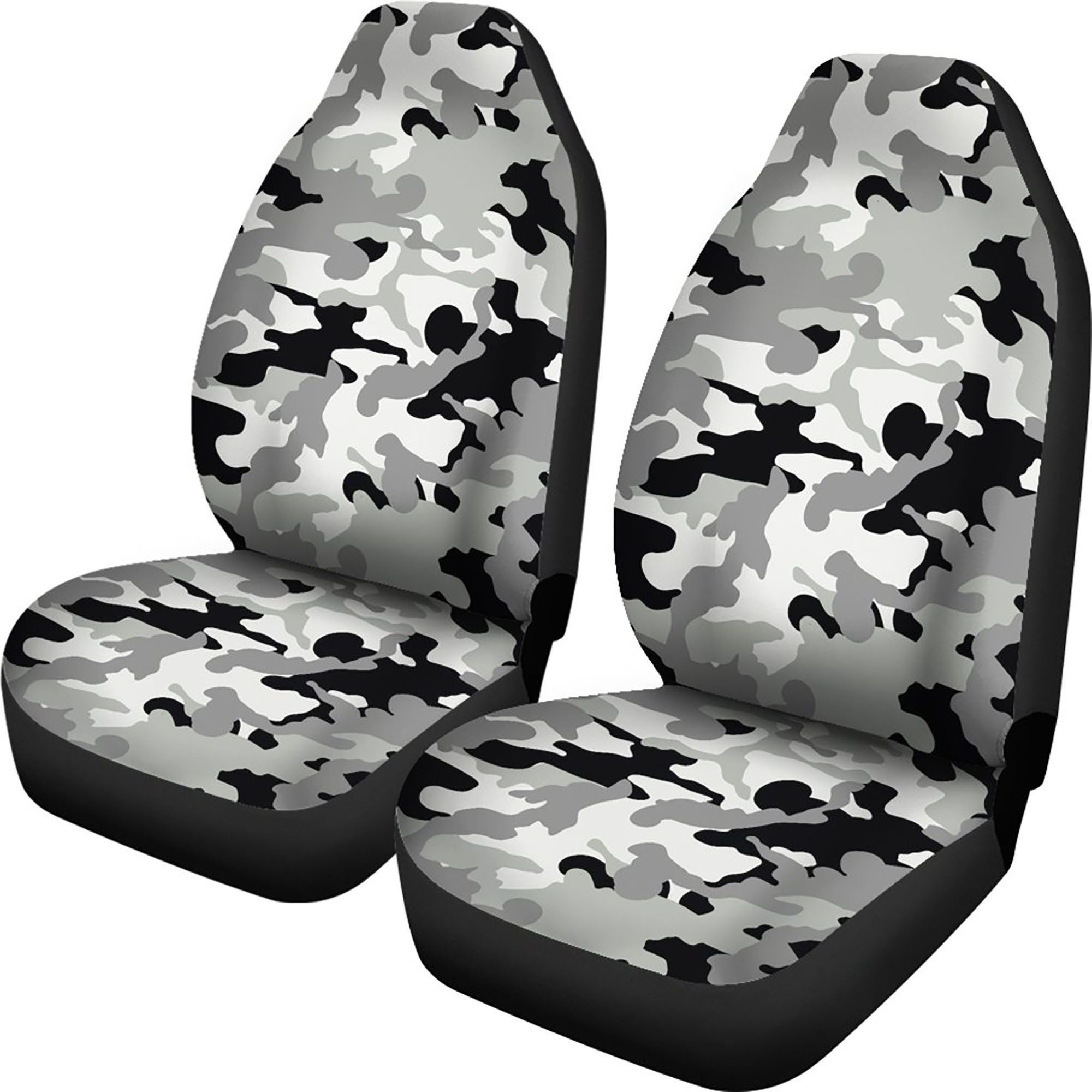 Gray Black and White Camouflage Car Seat Covers Camo Pattern Etsy