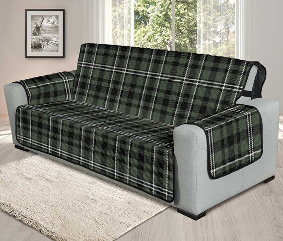 Green clearance plaid sofa