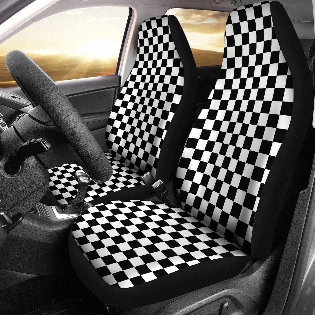 Black and white seat clearance covers