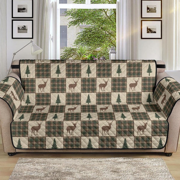 Green Plaid Sofa Etsy
