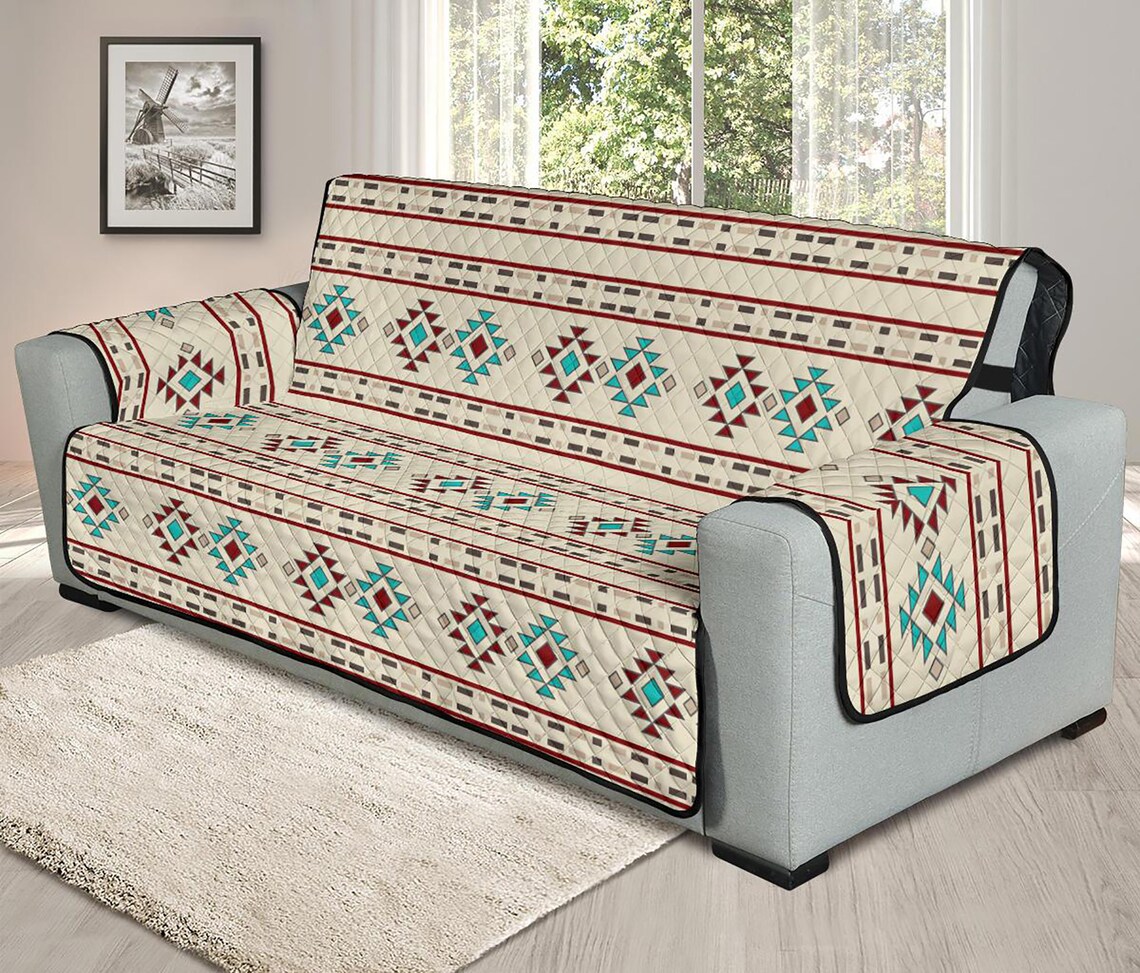 Southwestern Pattern XL Sofa Couch Cover 78 Seat Width Etsy