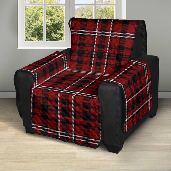 Plaid Recliner Slipcover Dark Red, Black, White Tartan 28 Seat Width Living  Room Furniture Sofa Couch Chair Slip Cover Protector Home Décor -   Israel