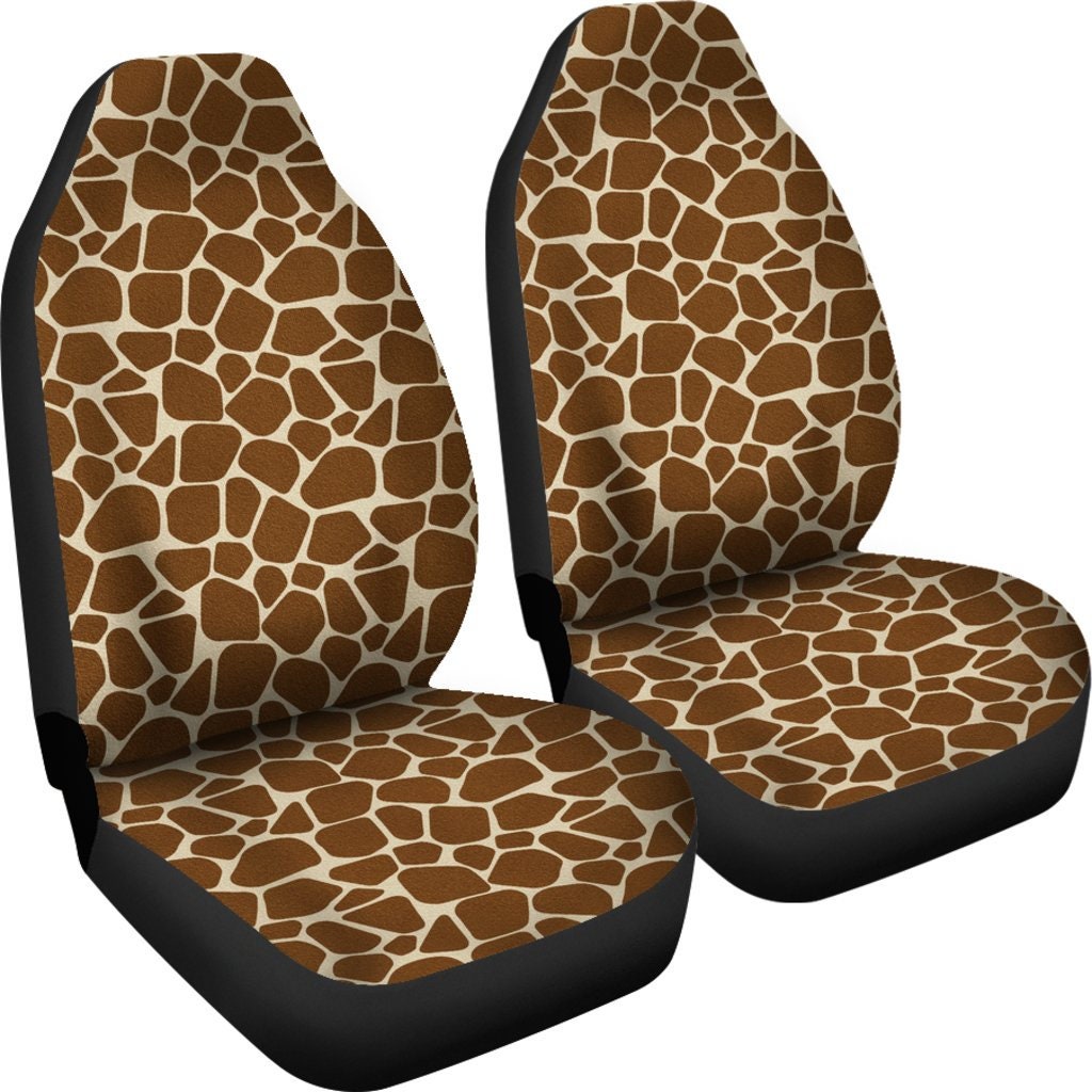 Giraffe Pattern Car Seat Covers Set Safari Animal Print Theme Etsy