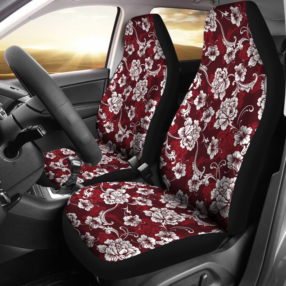 Grape Red Wine Pattern Print Universal Fit Car Seat Covers