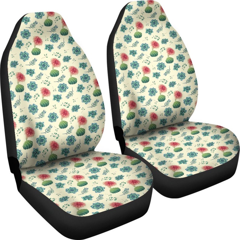 Cartoon Cactus Pattern Print Universal Fit Car Seat Cover