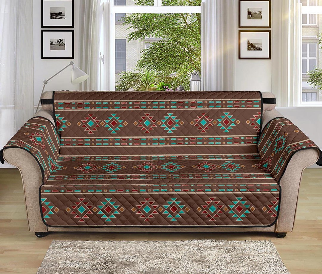 Southwestern Pattern Couch Sofa Cover 70 Seat Width Slipcover