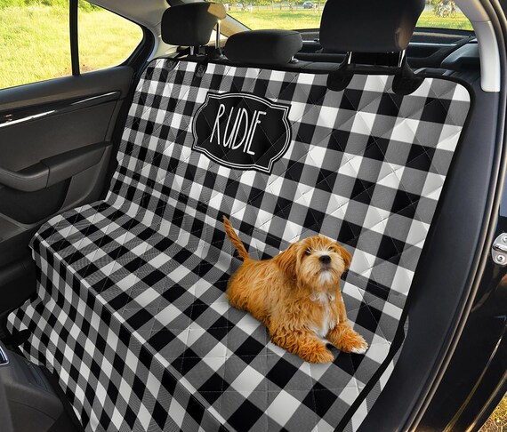 Bark Lover XLarge Dog Car Seat Cover for Back Seat Dog Seat Cover Hammock  for Truck SUV - Waterproof Pet Car Seat Protector for Backseats Beige XL