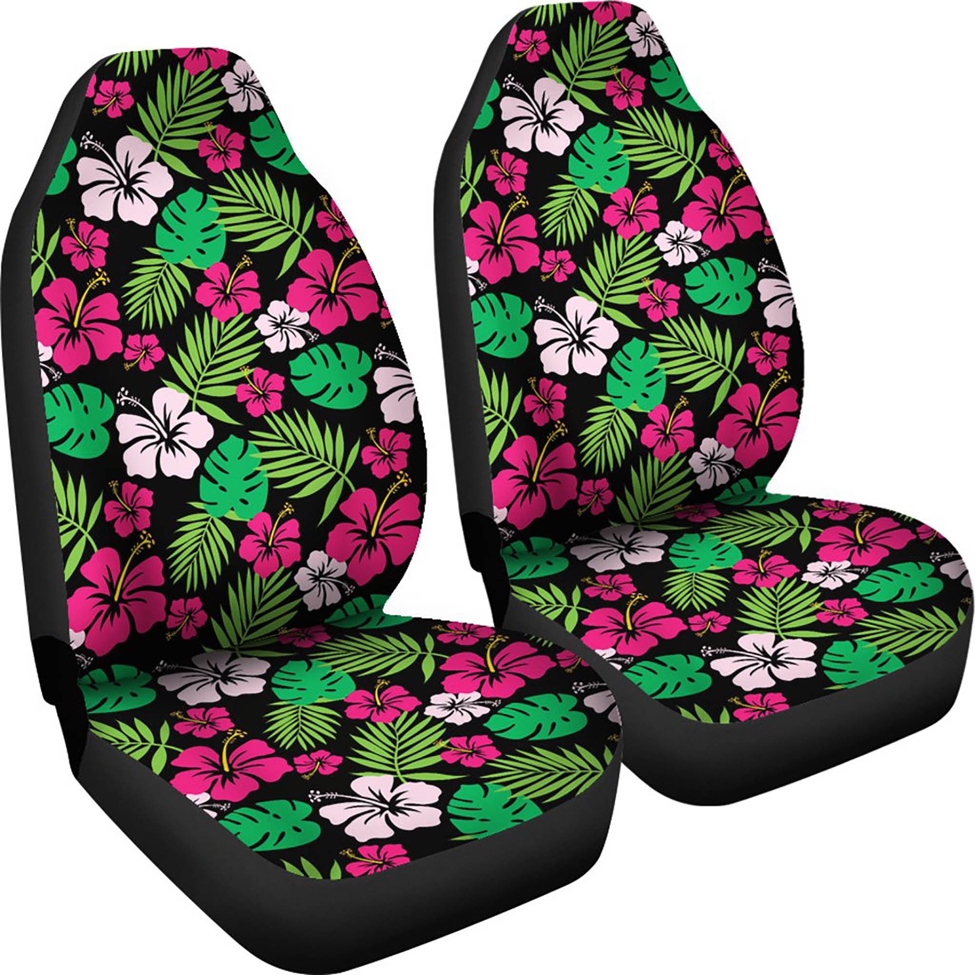 Colorful Hibiscus Flower Car Seat Covers Set With Hawaiian Etsy