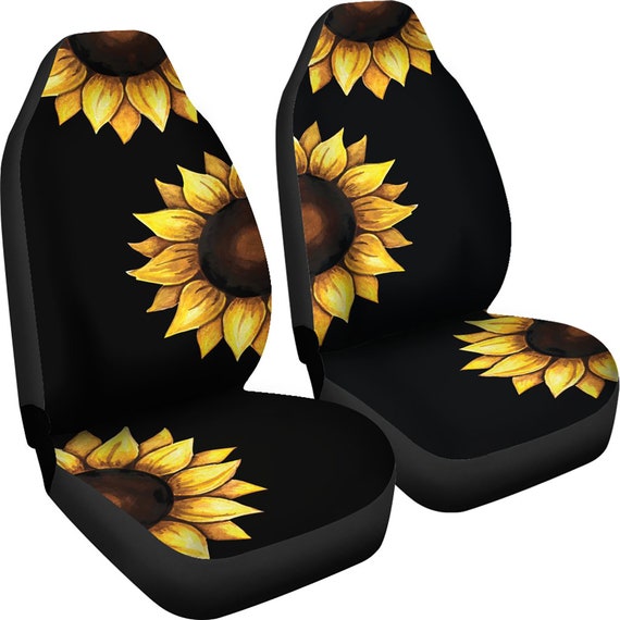 GLENLCWE Sunflower Car Seat Head Rest Cover,Sunflower Seat Headrest Cover Decoration,Set of 2 GLENLCWE Sunflower Car Seat Head Rest Cover,Sunflower Seat Headrest Cover Decoration,Set of 2