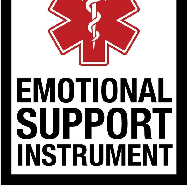 Emotional Support Instrument - case stickers for gig bags, amps, clothing.