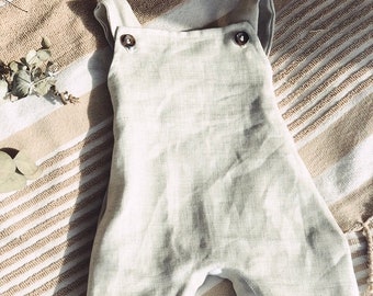 boys linen overalls