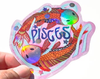 Holo Zodiac Stickers: Pisces
