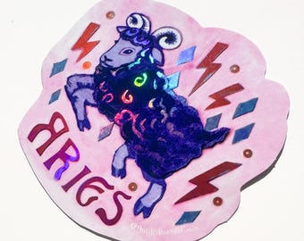 Holo Zodiac Stickers: Aries
