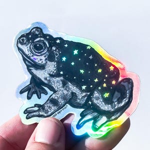 Holographic Toad Sticker