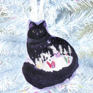 Hand Sewn Yule Cat Ornament image 1