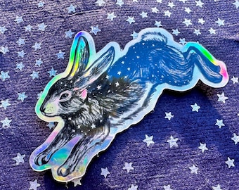 Holographic Hare Sticker