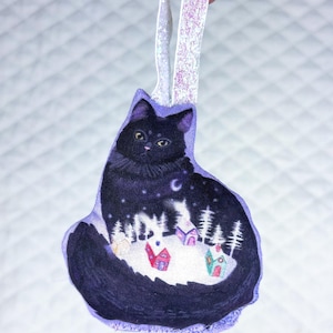Hand Sewn Yule Cat Ornament image 3