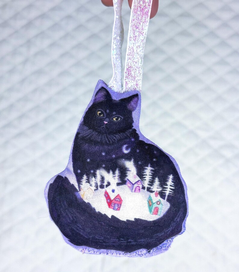 Hand Sewn Yule Cat Ornament image 3