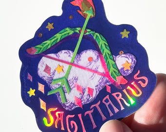 Holo Zodiac Stickers: Sagittarius