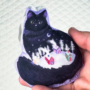Hand Sewn Yule Cat Ornament image 2