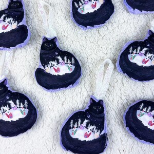 Hand Sewn Yule Cat Ornament image 5