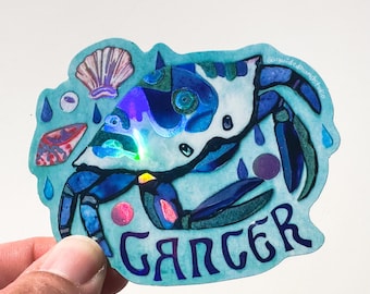 Holo Zodiac Stickers: Cancer