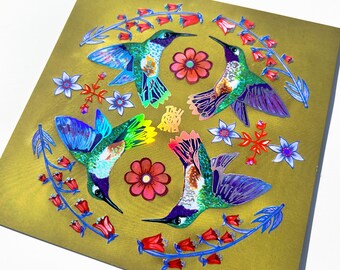 Holo 8x8” Print: Hummingbird