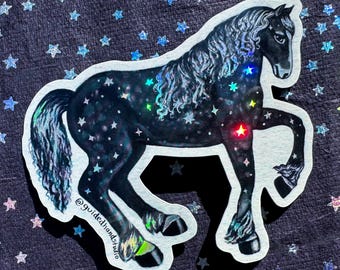 Holographic Horse Sticker