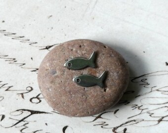Talisman, Lucky Charm, Memorial Stone, Couple Stone, Friendship Stone, Love Stone, Zodiac Sign Pisces - Stone with Fish Symbol