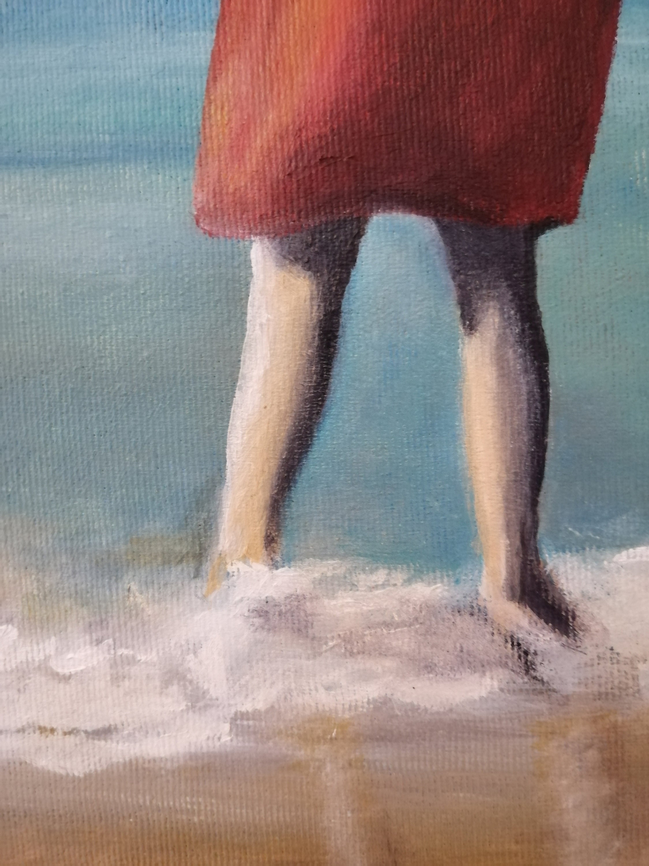 Liberated Woman - Woman on the Beach - Woman in Red Dress - the Great  Summer on the Beach - the Lightness of Being - Etsy