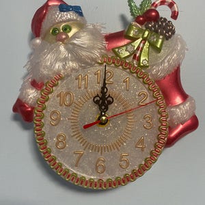 手作りエポキシサンタクリスマス時計